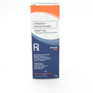 Adapalene + Benzoyl Peroxide Epiduo Forte 3mg/25mg (0.3%/2.5%) per gram Topical Gel Anti-acne Pump 15g
