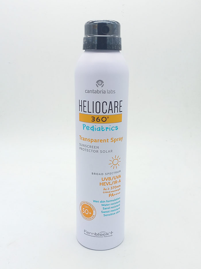 Heliocare 360 Pediatrics Transparent Spray Sunscreen Protector Solar SPF 50+
