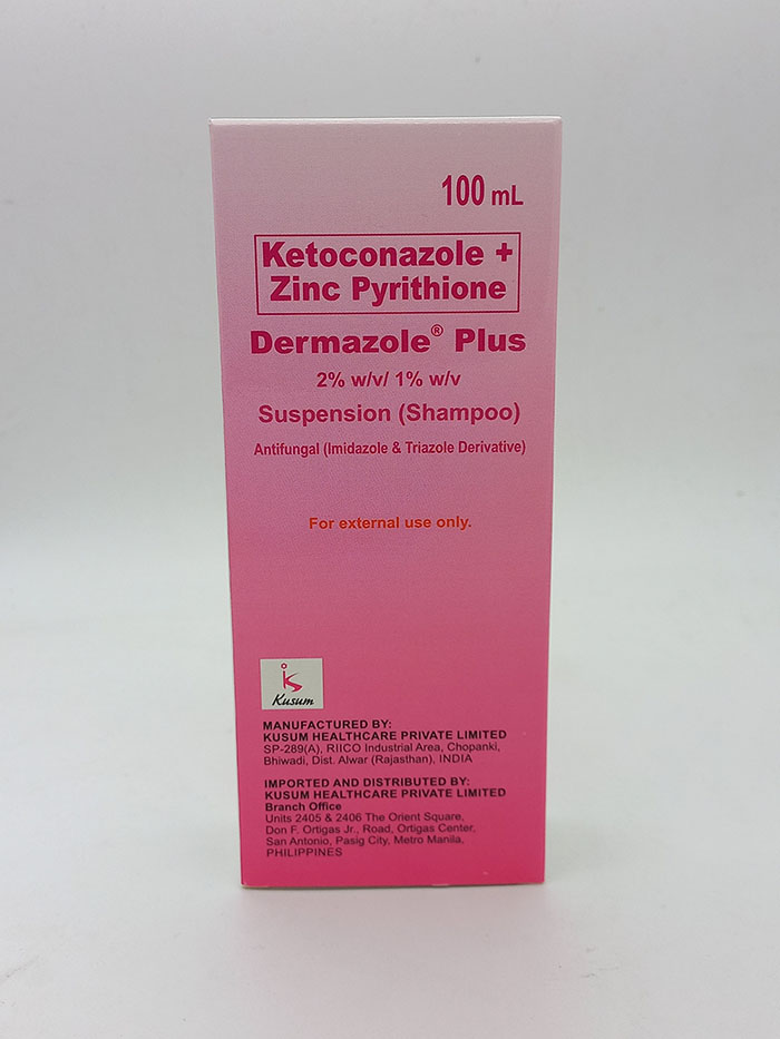 Dermazole Plus: Ketoconazole + Zinc Pyrithione Suspension (Shampoo)